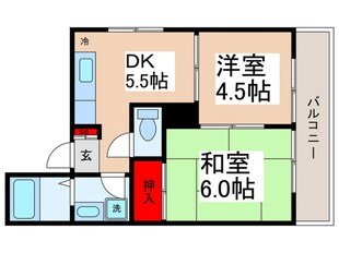 ユニ－ブル高城(705)の物件間取画像